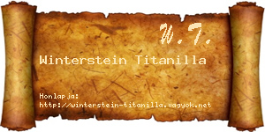 Winterstein Titanilla névjegykártya